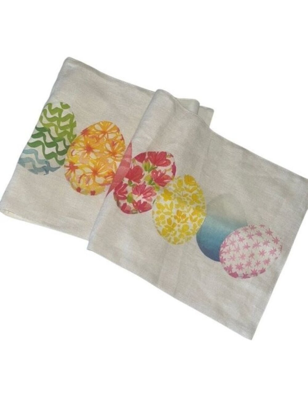 The Farmhouse by Rachel Ashwell Easter Egg Linen Spring Table Runner Size 14x48